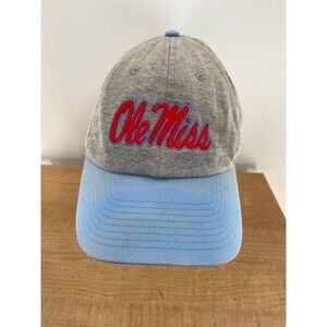 Nike Ole Miss Rebels Gray Blue Baseball Cap Hat Adjustable Mens One Size